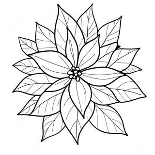 Poinsettia Flower Coloring Page 68322-56343