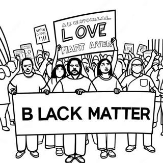 Powerful Black Lives Matter Protesters Coloring Page 68333-56351