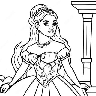 Esmeralda In Colorful Dress Coloring Page 68343-56362