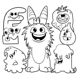 Alphabet Monsters Coloring Pages