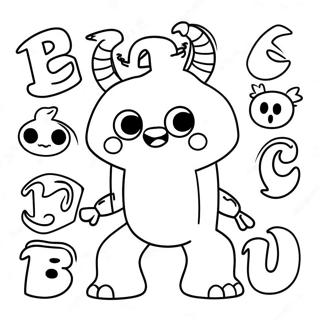 Alphabet Monsters Coloring Page 68382-56390