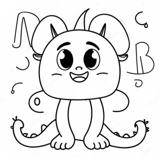 Friendly Alphabet Monsters Coloring Page 68383-56393