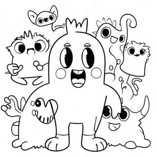 Friendly Alphabet Monsters Coloring Page 68383-56394