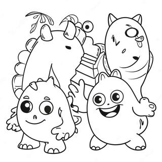 Friendly Alphabet Monsters Coloring Page 68383-56396