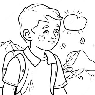 David Goes To School Coloring Page 68392-56398