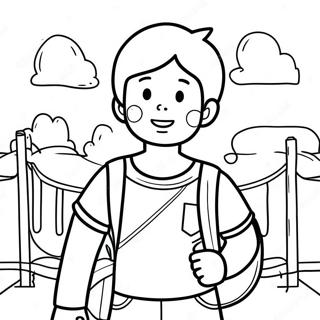 David Goes To School Coloring Page 68392-56400