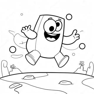 Q Bert Jumping Over Obstacles Coloring Page 68413-56413