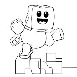 Q Bert Jumping Over Obstacles Coloring Page 68413-56416