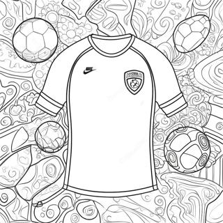 Colorful Soccer Jersey Design Coloring Page 68423-56425