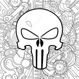 Punisher Logo Coloring Page 68432-56430