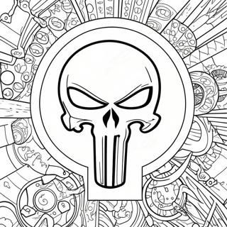 Punisher Logo Coloring Page 68432-56431