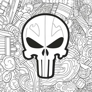 Punisher Logo Coloring Page 68432-56432