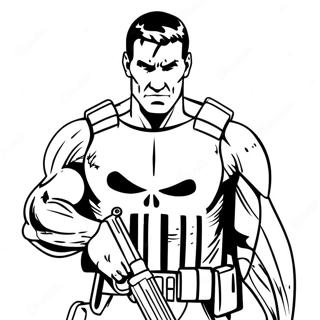 Punisher In Action Coloring Page 68433-56433