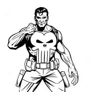 Punisher In Action Coloring Page 68433-56434