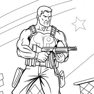 Punisher In Action Coloring Page 68433-56436