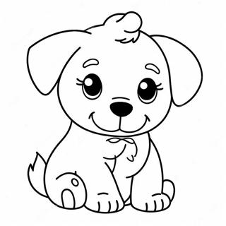 Cute Christmas Puppy Coloring Pages