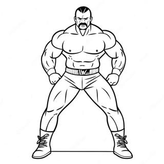 Wwe Superstar Action Pose Coloring Page 6845-5565