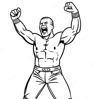 Wwe Superstar Action Pose Coloring Page 6845-5567