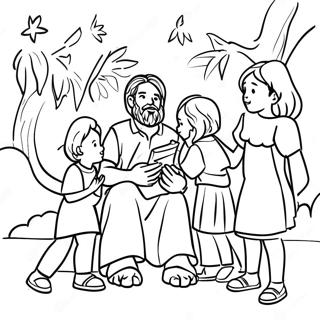 Jehovah With Children Coloring Page 68473-56465