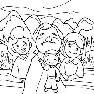 Jehovah With Children Coloring Page 68473-56466