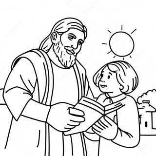 Jehovah With Children Coloring Page 68473-56467