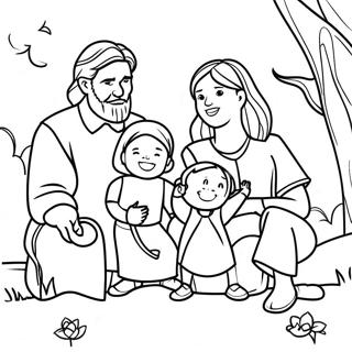 Jehovah With Children Coloring Page 68473-56468