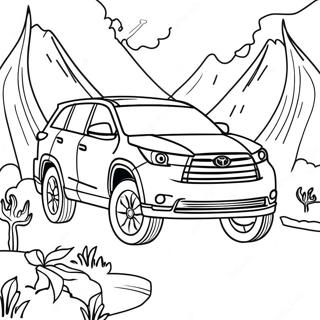 Toyota Highlander Adventure Coloring Page 68483-56480