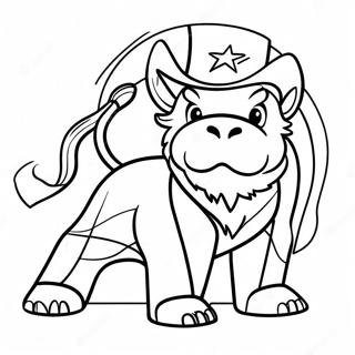 Dallas Stars Mascot Coloring Page 68493-56484