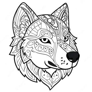 Wolf Head Coloring Page 68512-56490