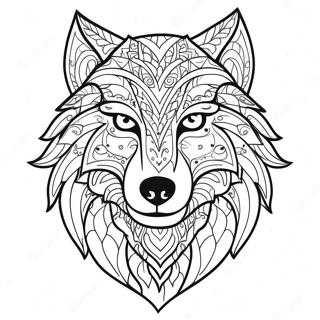 Majestic Wolf Head Coloring Page 68513-56496