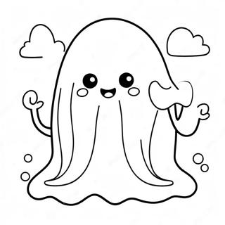 Kawaii Cute Ghost Coloring Page 68522-56507