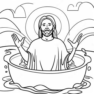 Jesus Baptism Scene Coloring Page 68532-56512