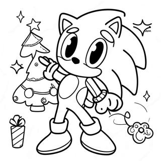 Sonic Christmas Coloring Pages