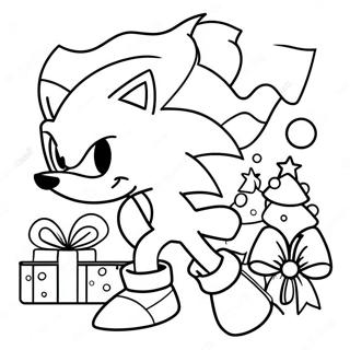 Sonic Christmas Coloring Page 6854-5570