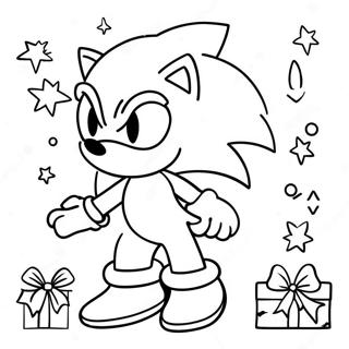 Sonic Christmas Coloring Page 6854-5571