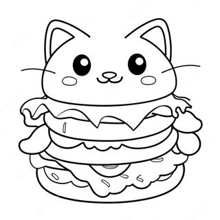 Cat Burger Coloring Page 68552-56526