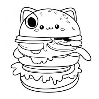 Cat Burger Coloring Page 68552-56527