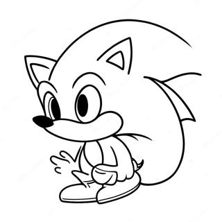 Sonic The Hedgehog With Santa Hat Coloring Page 6855-5576