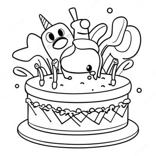 Happy 12th Birthday Celebration Coloring Page 68562-56536