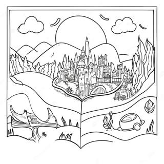 Land Of Stories Map Coloring Page 68572-56560