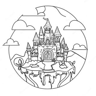 Fantasy Land Of Stories Map Coloring Page 68573-56554