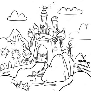 Fantasy Land Of Stories Map Coloring Page 68573-56556