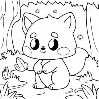 Cute Woodland Creatures Coloring Page 68583-56548