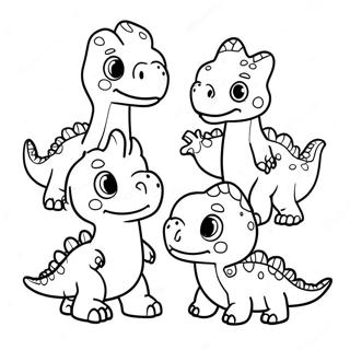 Cute Dinosaur Family Thanksgiving Coloring Page 68593-56565