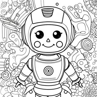 Girl Robot Coloring Page 68612-56578