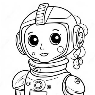 Girl Robot Coloring Page 68612-56579