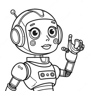 Girl Robot Coloring Page 68612-56580