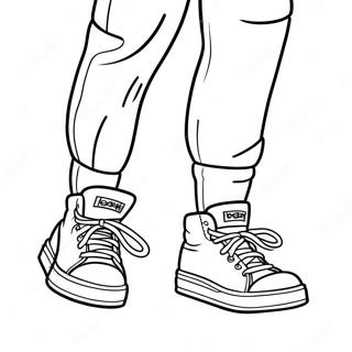 Adventurous Tomboy In Sneakers Coloring Page 68623-56590