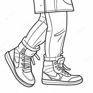 Adventurous Tomboy In Sneakers Coloring Page 68623-56591