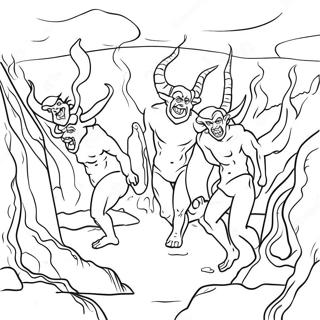 Hell Scene Coloring Page 68632-56586